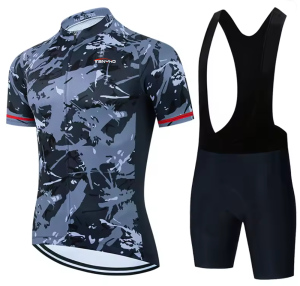 Short Sleeve white Men Bike Cycling Jersey Shirt GEL Bib Shorts Set E010
